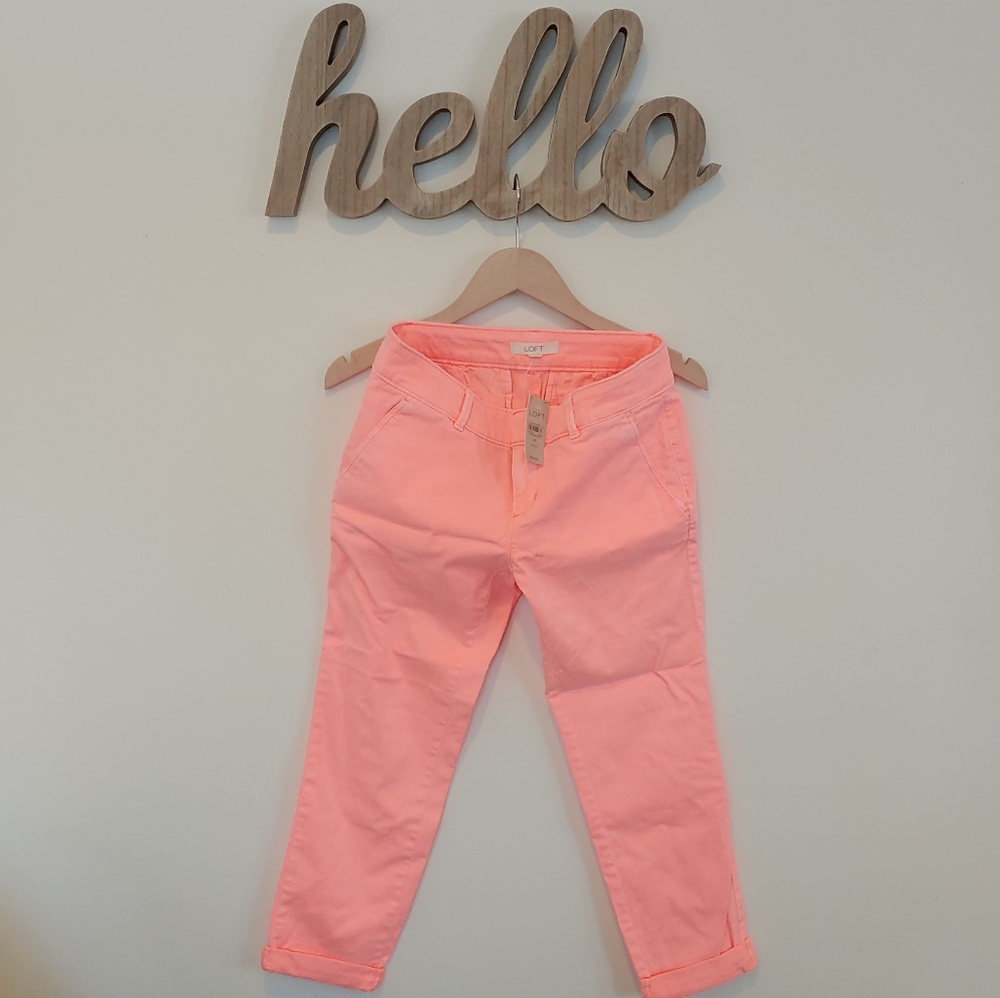 NWT Bright Coral LOFT Pants (2P)